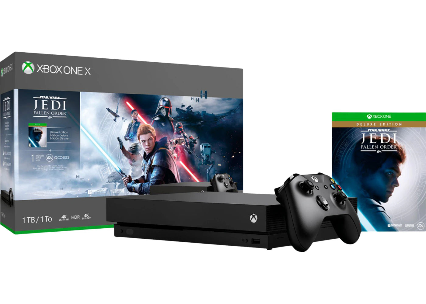Microsoft Xbox One X 1TB Star Wars Jedi: Fallen Order Deluxe Edition Console Bundle CYV-00411