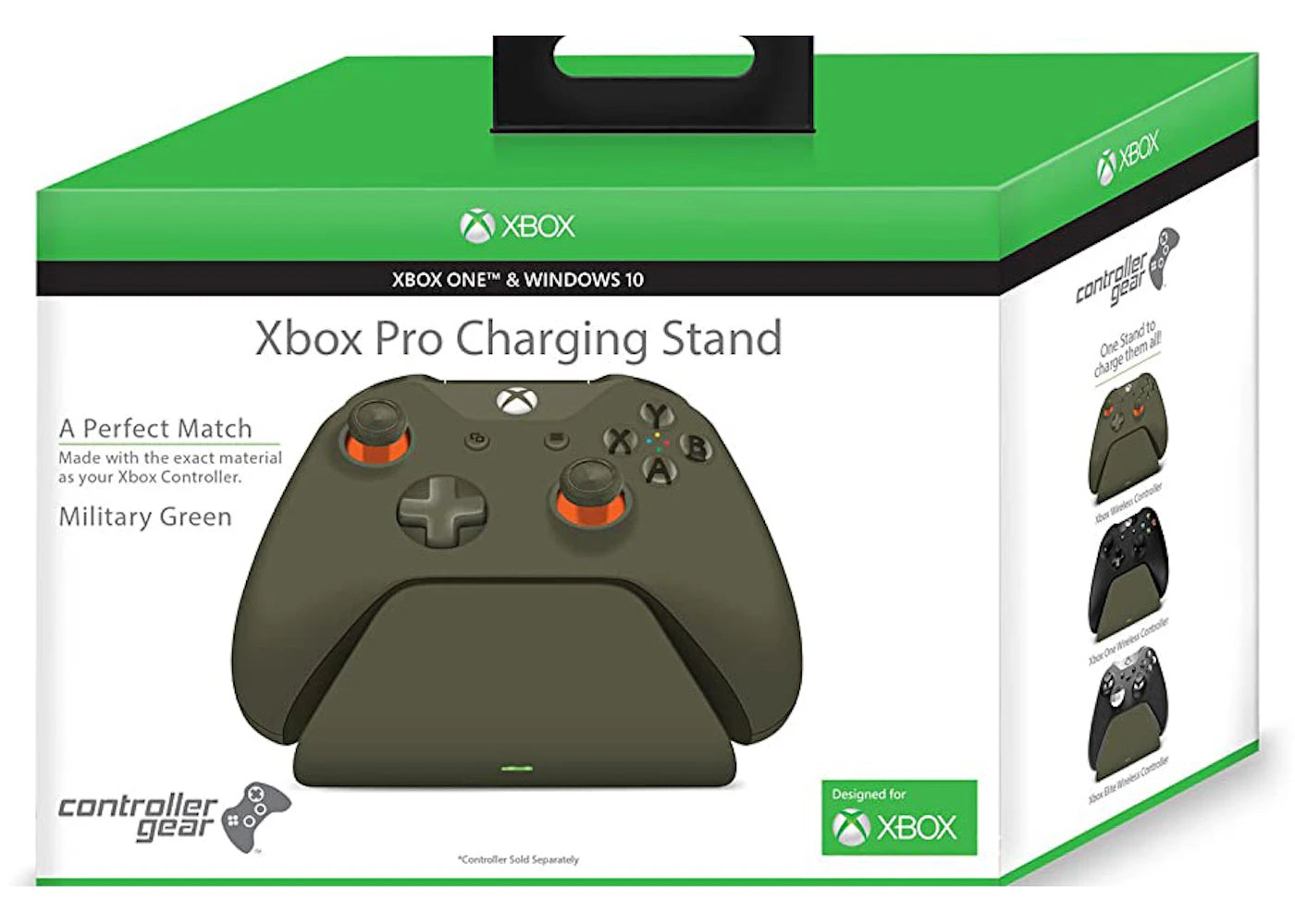 Microsoft Xbox Pro Controller Gear Charging Stand CSXBOX1RN-00MGC Military Green