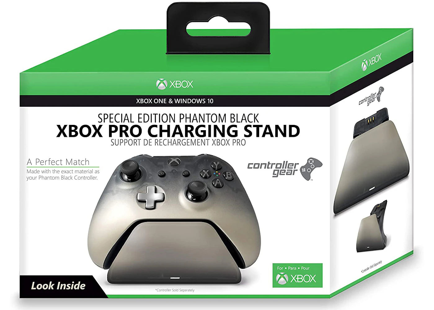 Microsoft Xbox Pro Controller Gear Charging Stand CSXBOX1RN-00PHB Phantom Black