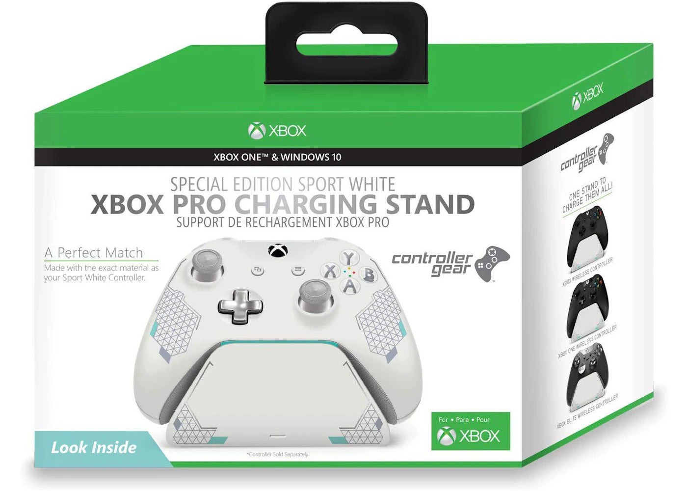 Microsoft Xbox Pro Controller Gear Charging Stand CSXBOX1RN-00STE Sport White