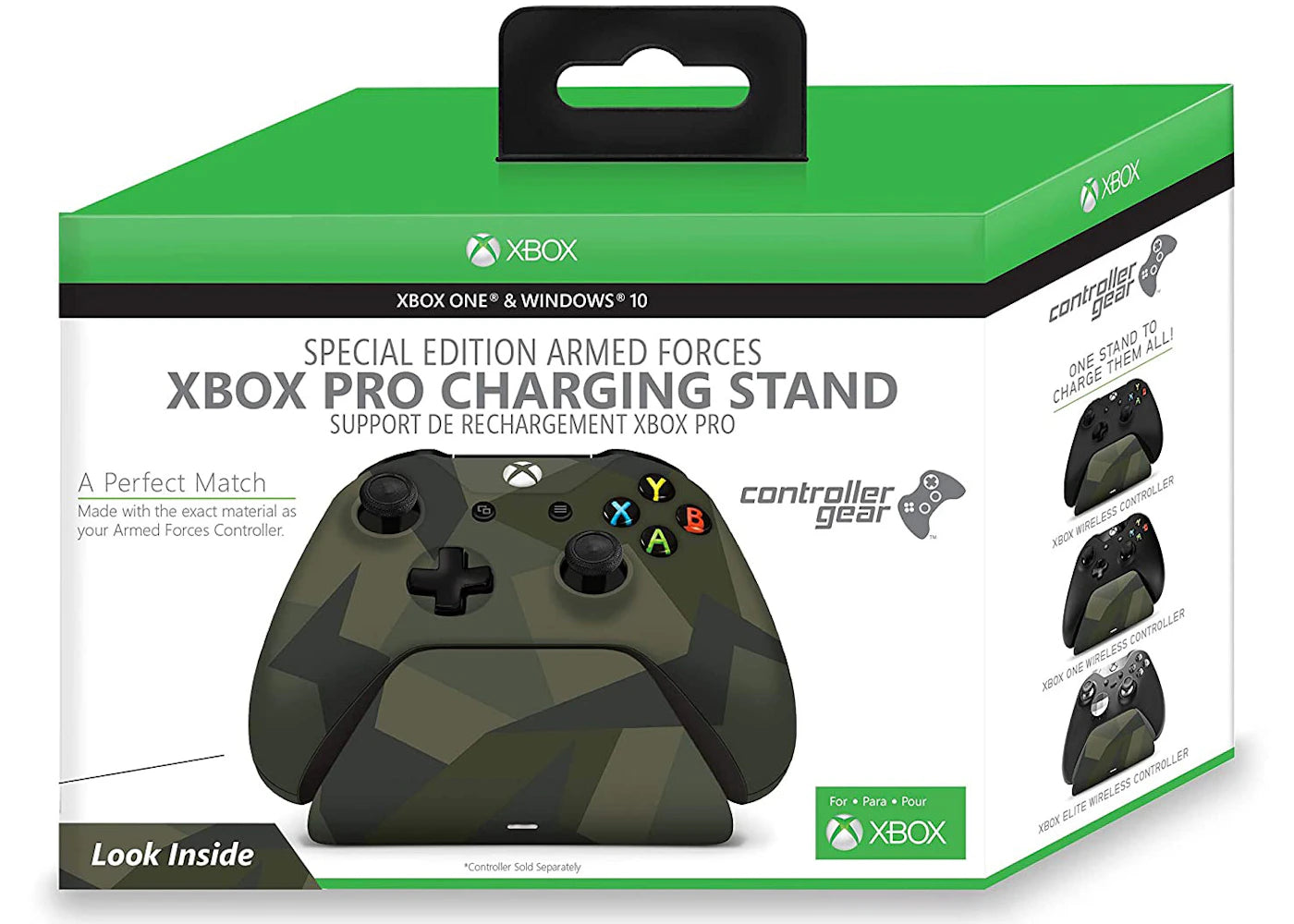 Microsoft Xbox Pro Controller Gear Charging Stand CSXBXXX1R-00ACM Arctic Camo