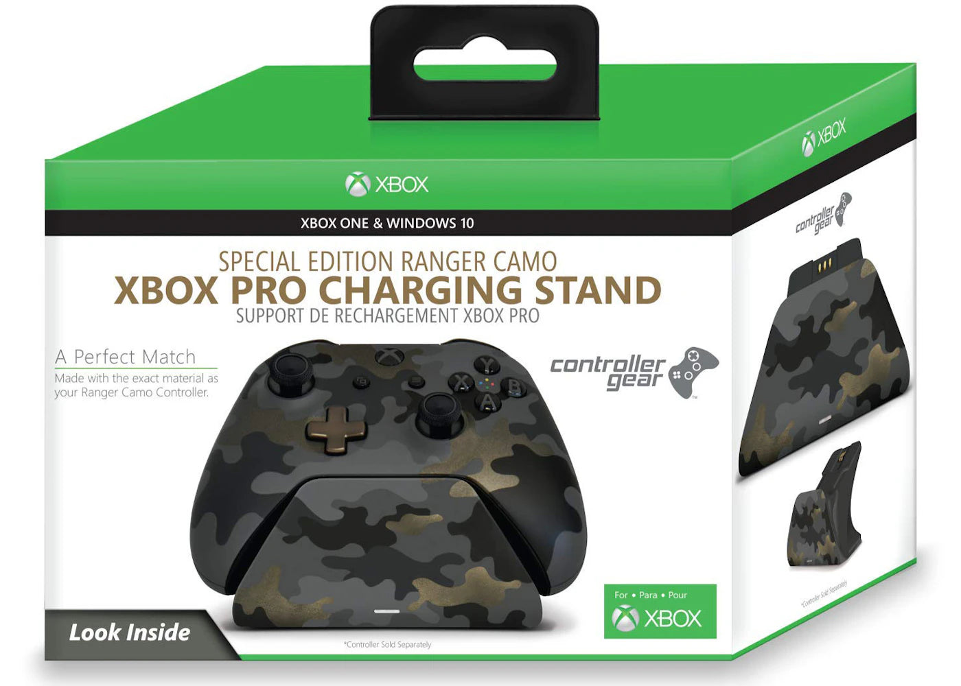 Microsoft Xbox Pro Controller Gear Charging Stand CSXBXXX1R-00RGR Night Ops Camo