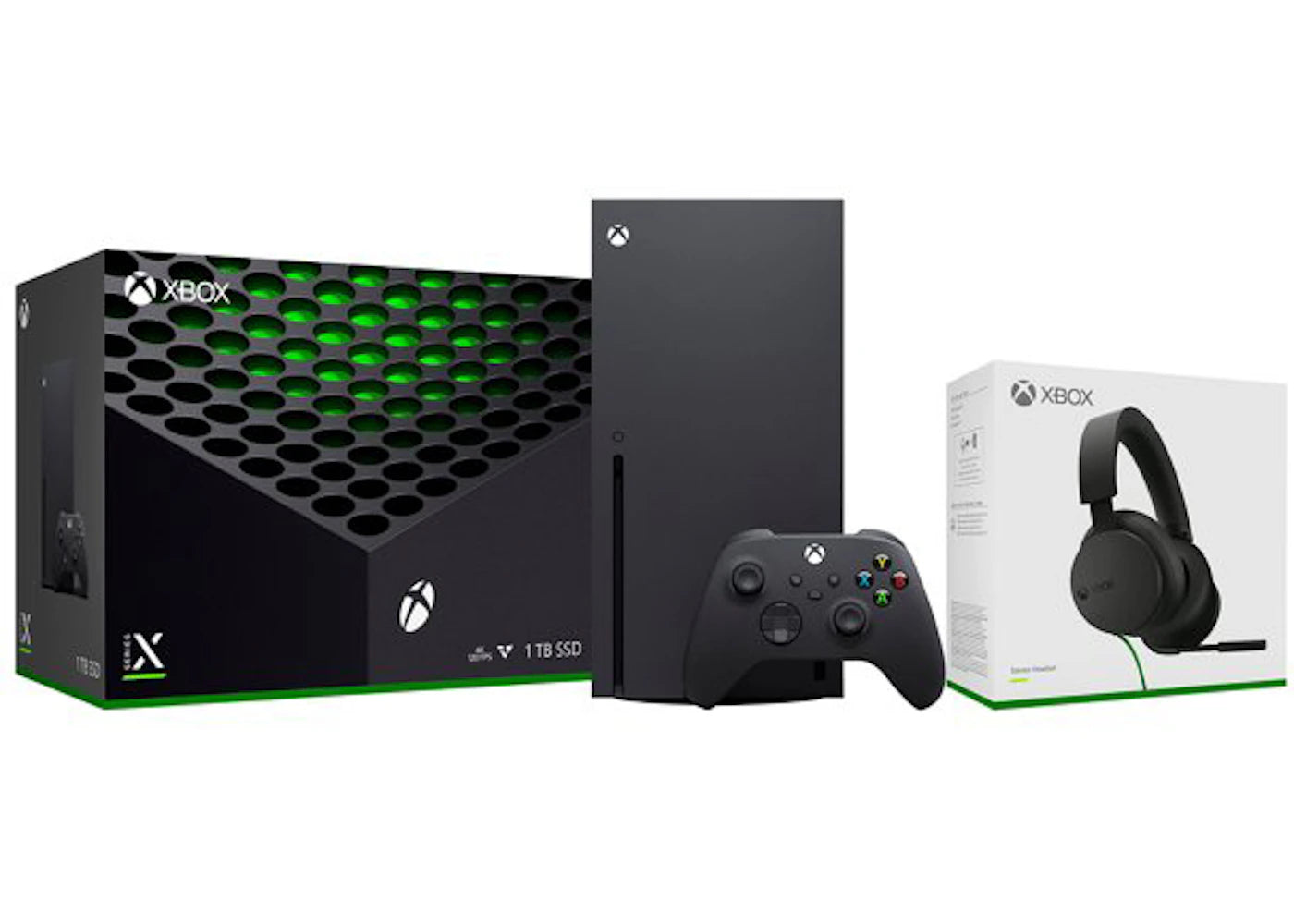 Microsoft Xbox Series X 1TB Console with Official Xbox Wired Headset Bundle RRT00001-8LI00001