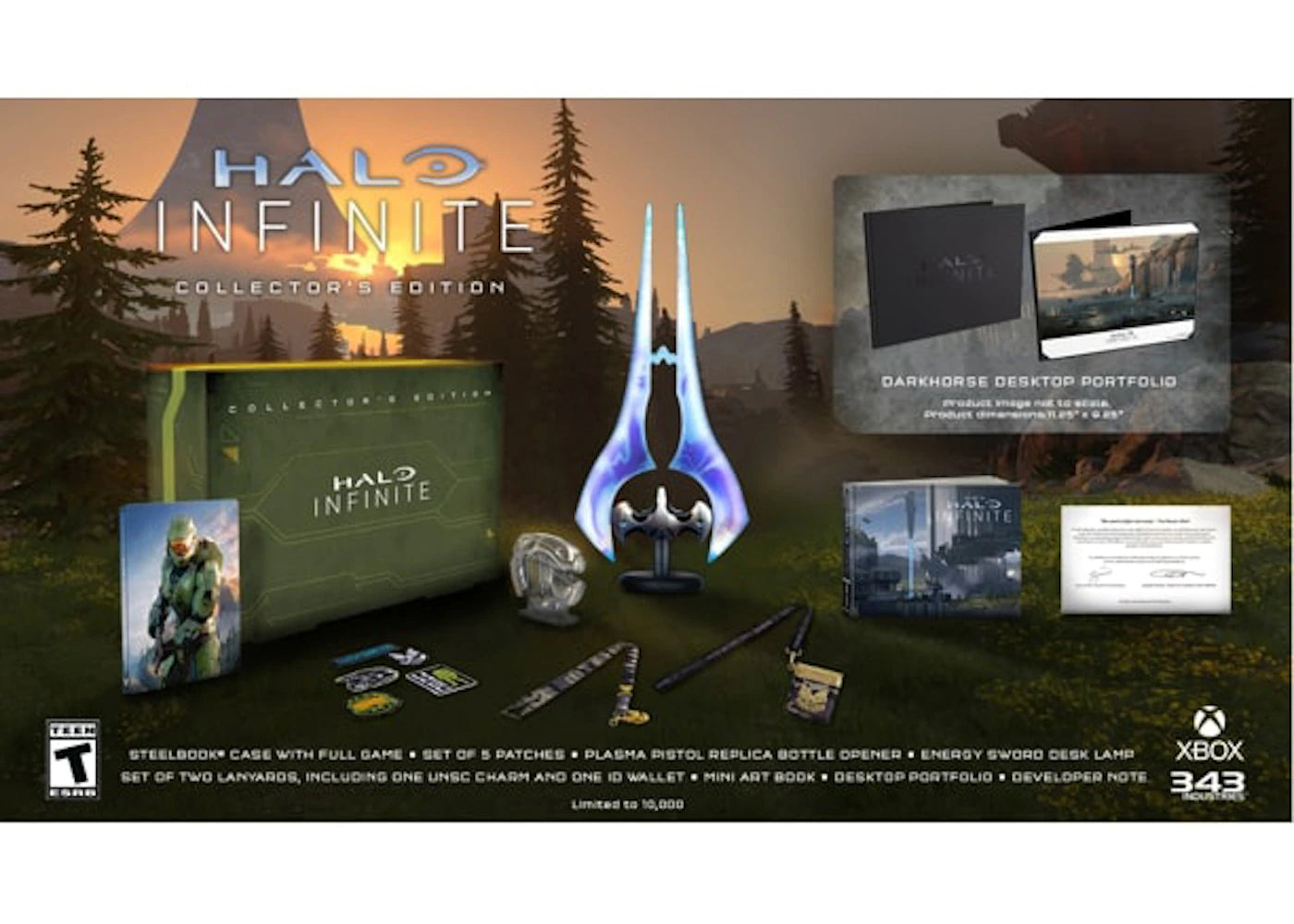 Microsoft Xbox Series X/One Halo Infinite Collectors Edition with Steelbook Video Game Bundle