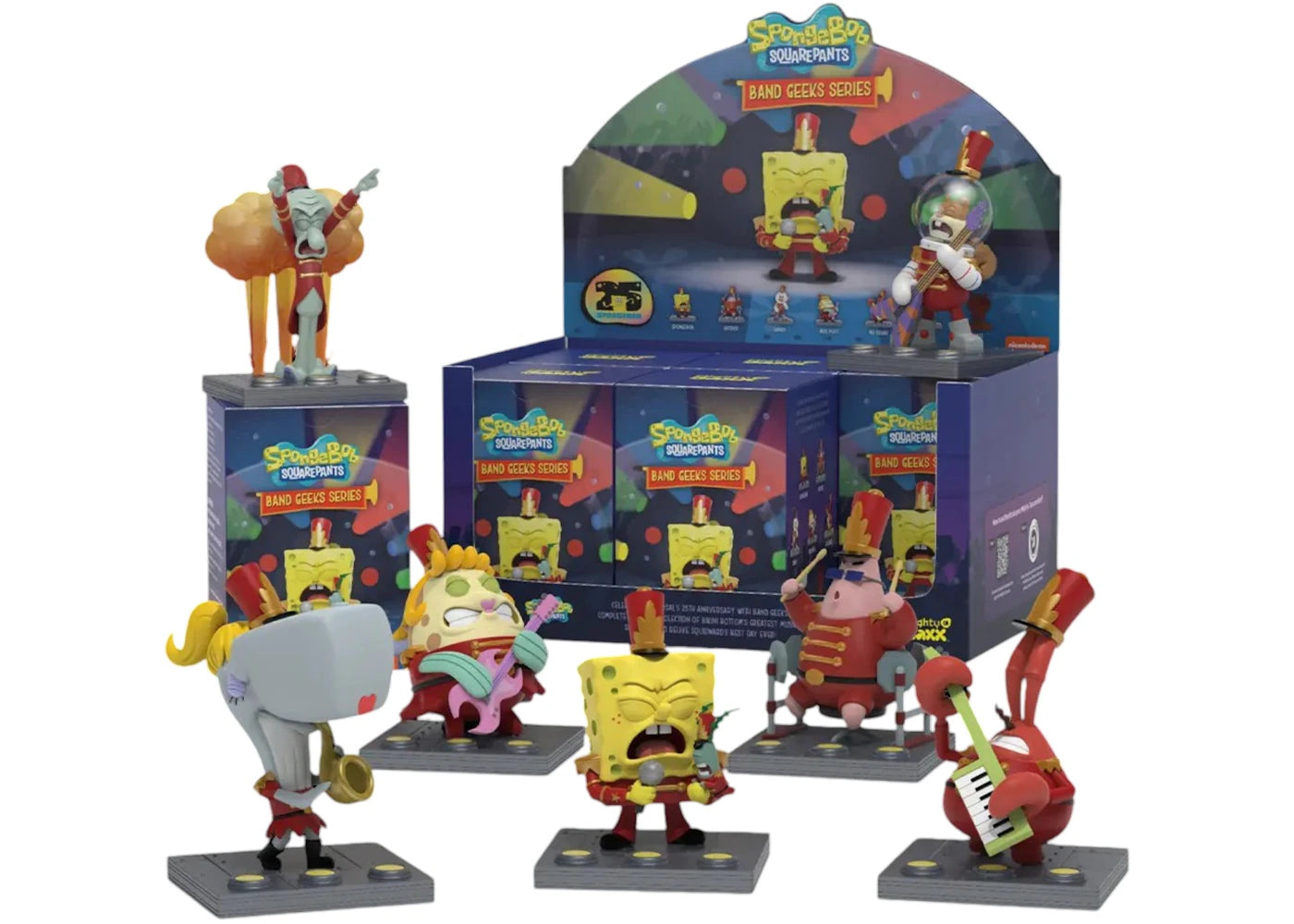 Mighty Jaxx SpongeBob SquarePants: Band Geeks Series Sealed Case (6 Blind Boxes)