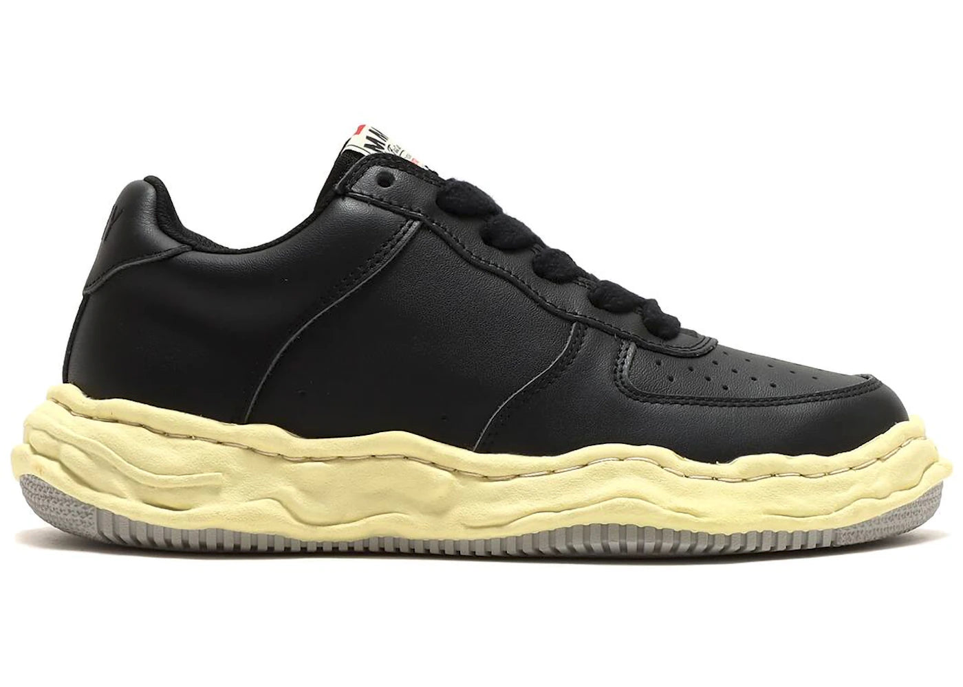 Maison Mihara Yasuhiro Wayne Leather Low Black Cream Sole