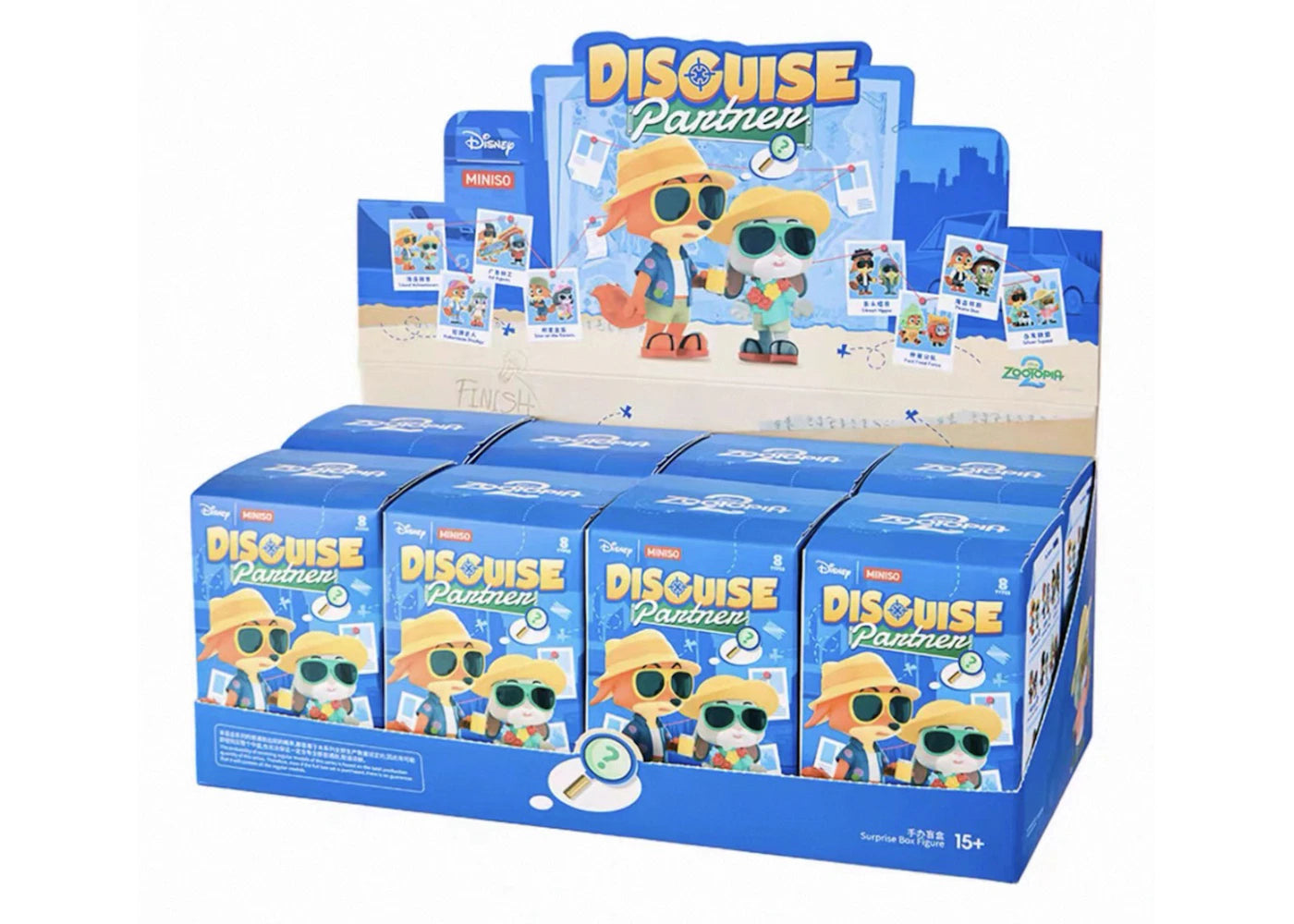 Miniso Disney Zootopia Disguise Partner Series Figure Sealed Case (8 Blind Box)