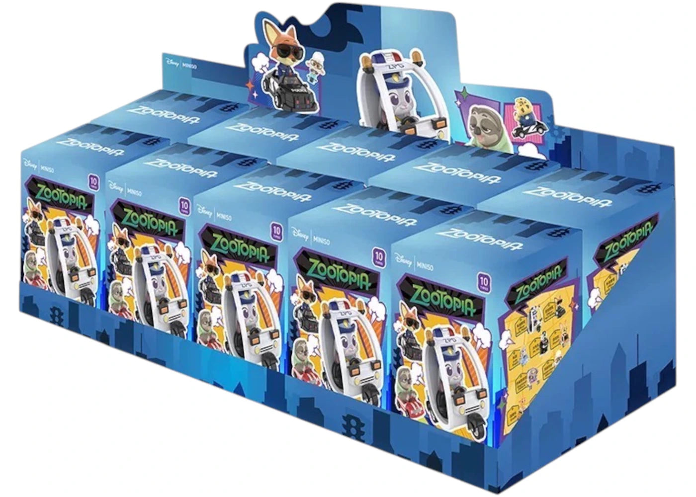 Miniso Disney Zootopia Series Figure Sealed Case (10 Blind Box)
