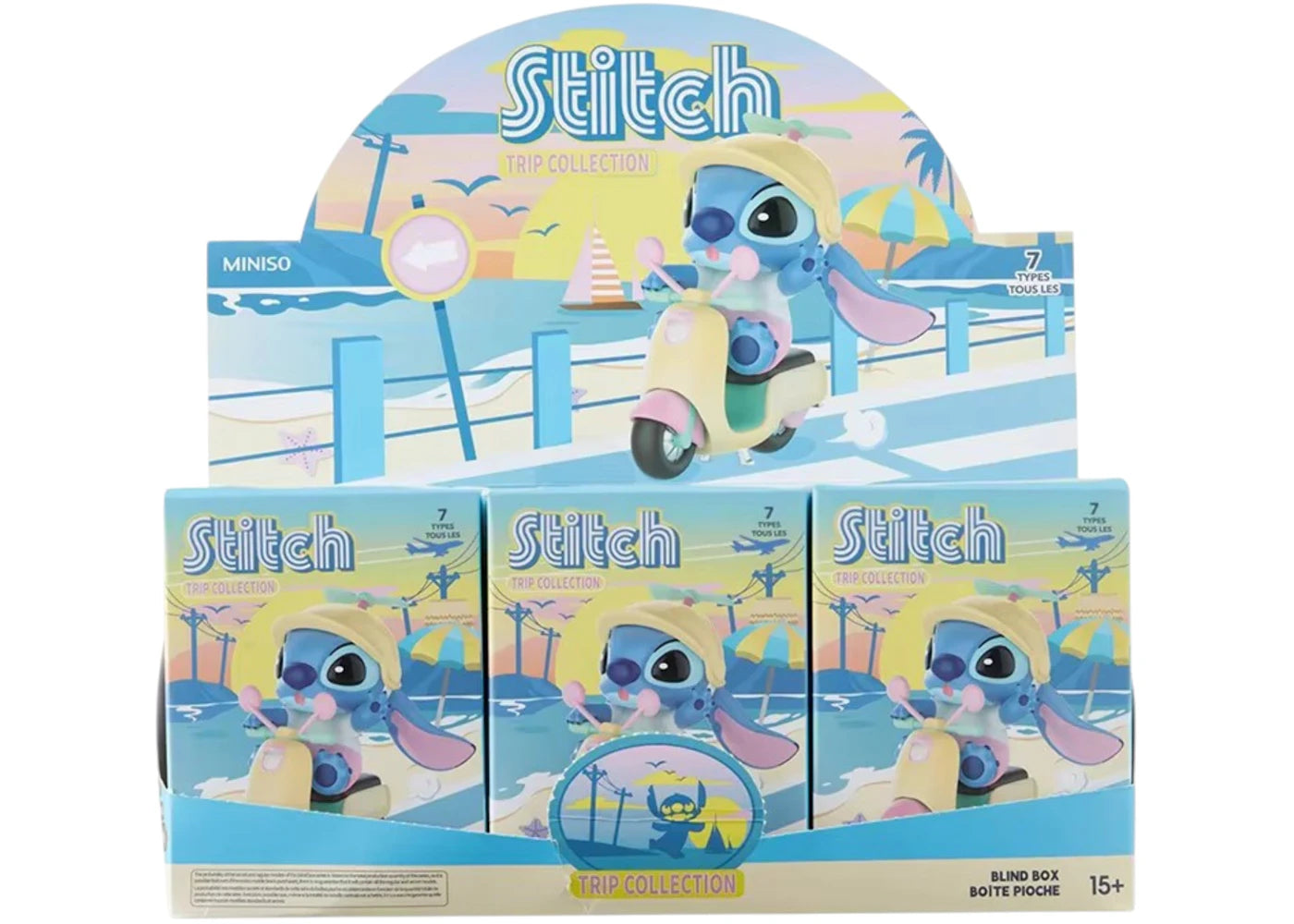 Miniso Miniso Disney Stitch Trip Collection Figure Sealed Case (6 Blind Box)