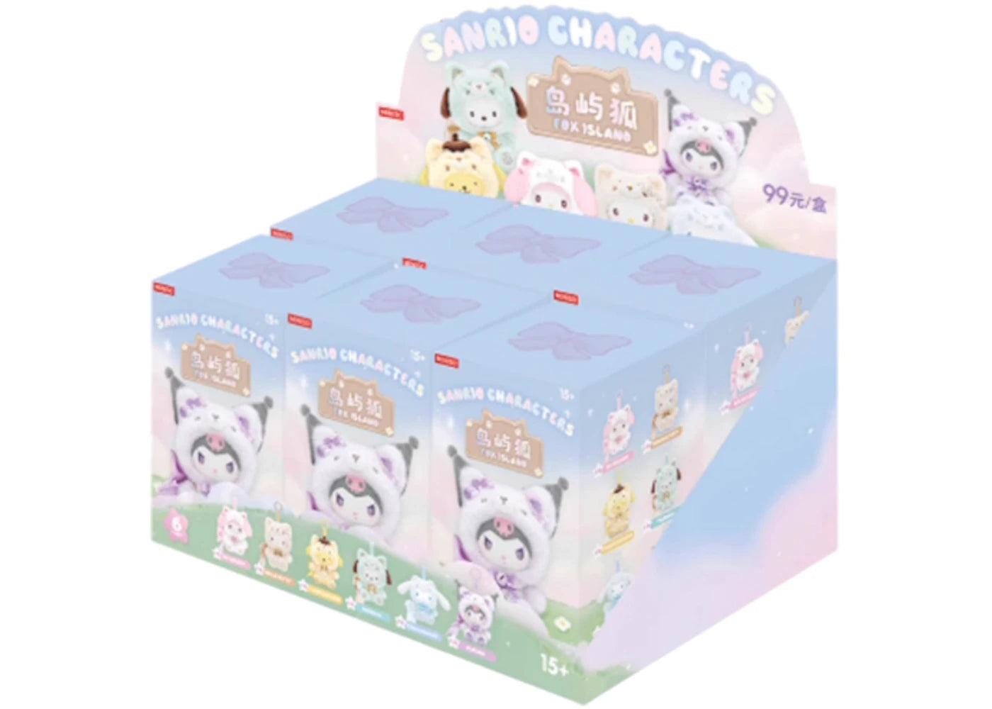 Miniso Sanrio Fox Island Series Vinyl Plush Pendant Sealed Case (6 Blind Boxes)