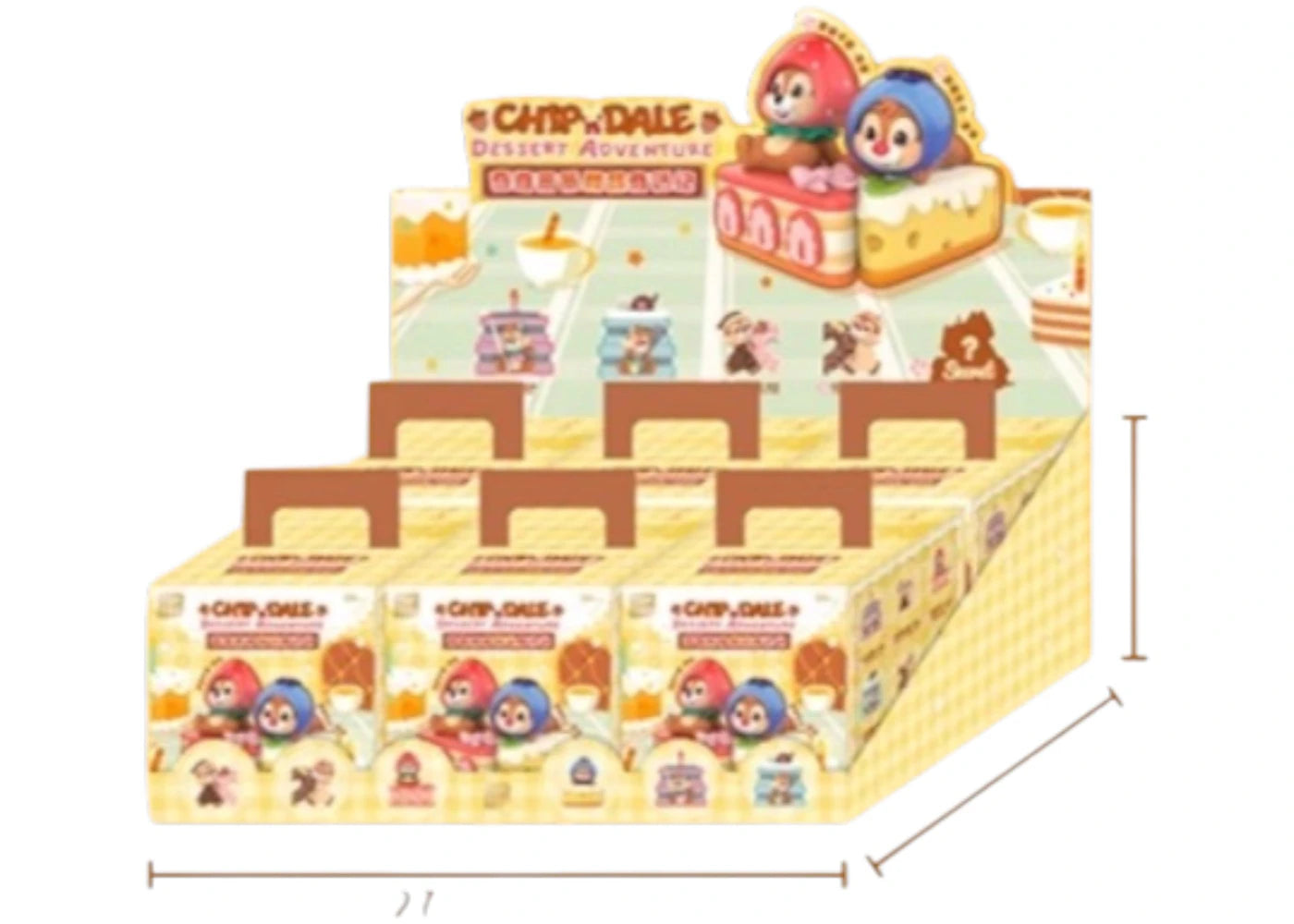 Miniso Top Toy Disney Chip 'n' Dale Dessert Adventure Series Figures Sealed Case (6 Blind Box)