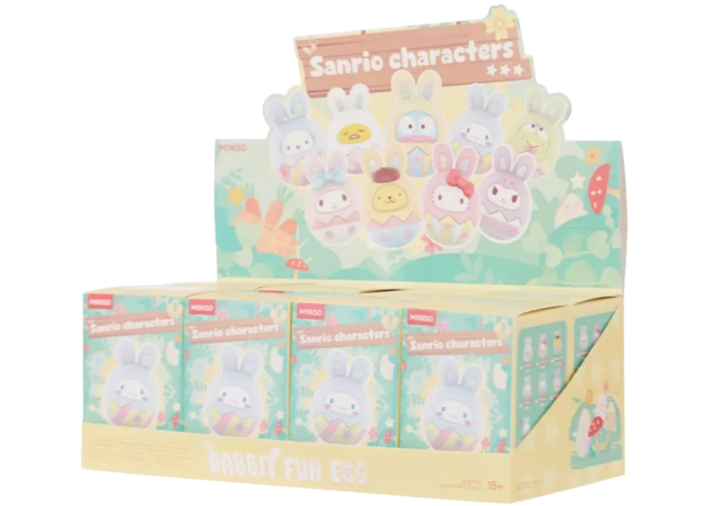 Miniso Top Toy Sanrio Characters Rabbit Fun Egg Series Figure Sealed Case (8 Blind Box)