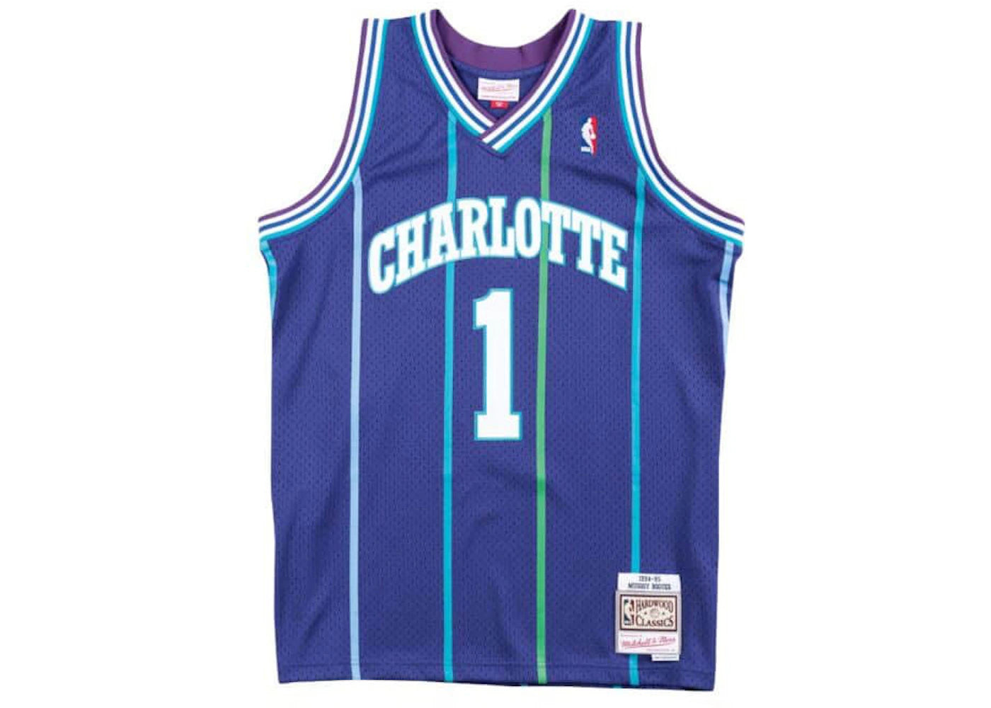 Mitchell & Ness Charlotte Hornets Alternate 1994-95 Muggsy Bogues Swingman Jersey Purple