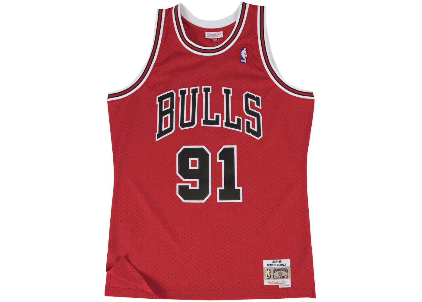 Mitchell & Ness Chicago Bulls Road 1997-98 Dennis Rodman Swingman Jersey Scarlet