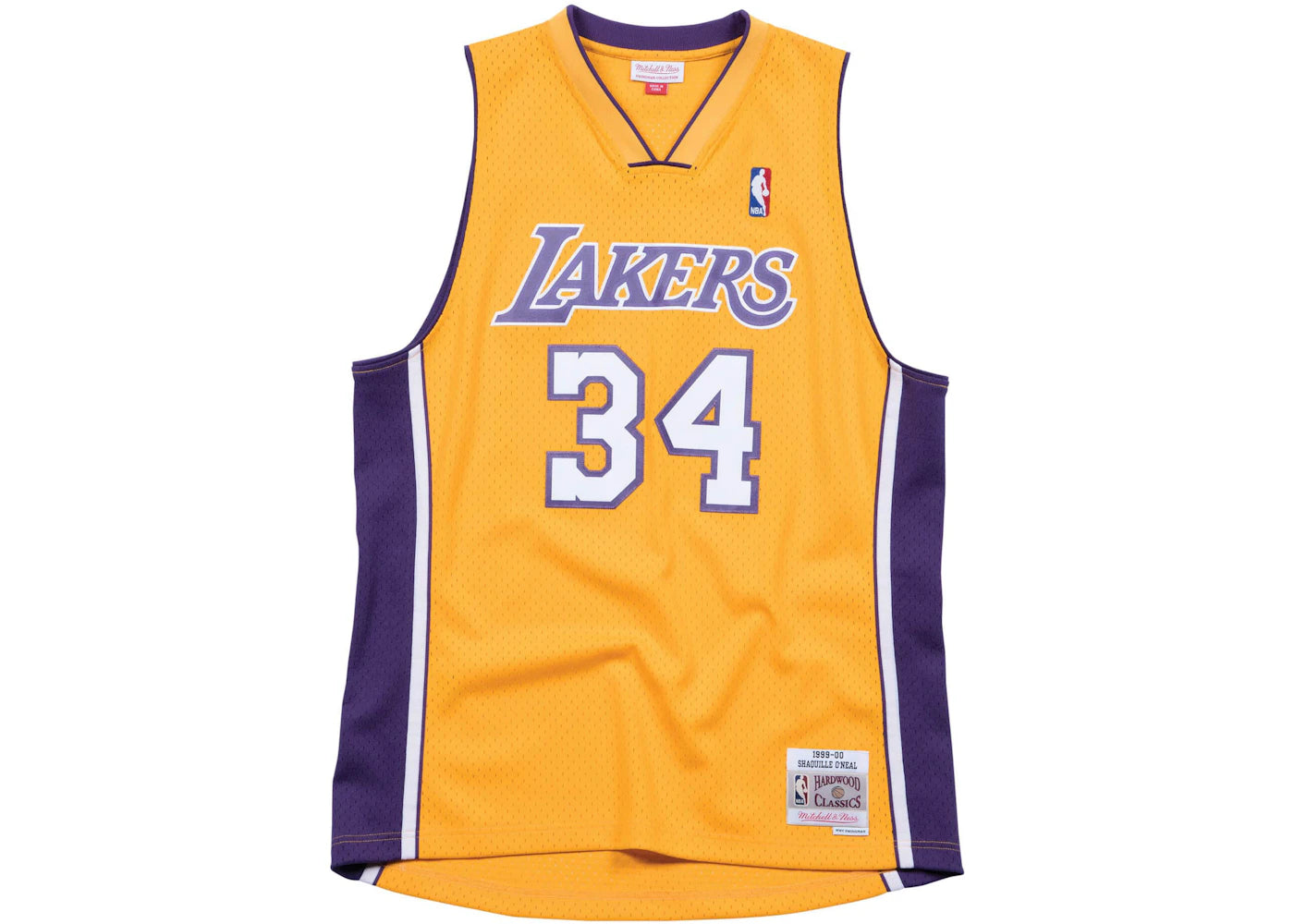 Mitchell & Ness Los Angeles Lakers Home 1999-00 Shaquille O'Neal Swingman Jersey Light Gold