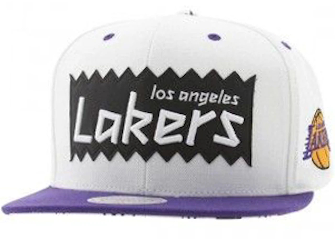 Mitchell & Ness Los Angeles Lakers STA3 Wool Snapback Cap White