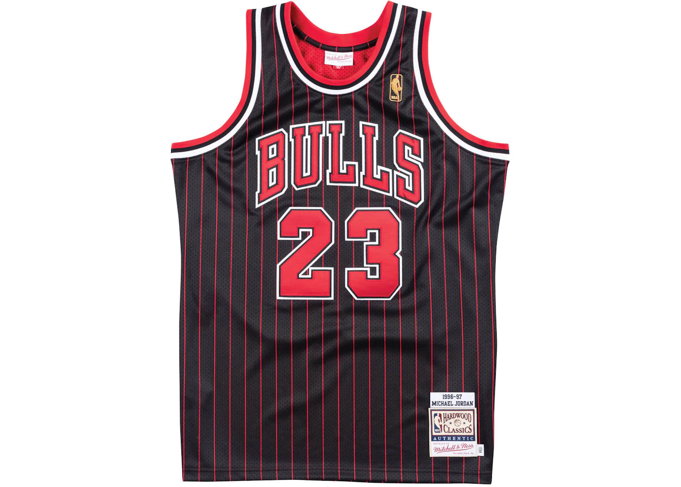 Mitchell & Ness Michael Jordan Chicago Bulls 1996-97 Alternate Authentic NBA Jersey Black/Red/White