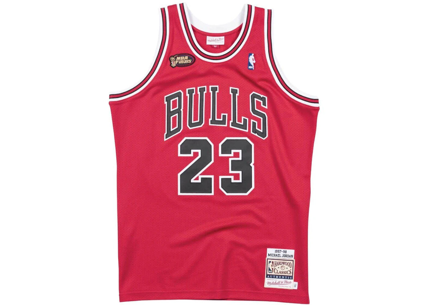 Mitchell & Ness Michael Jordan Chicago Bulls Finals 1997-98 Road Authentic NBA Jersey Red/Black/White