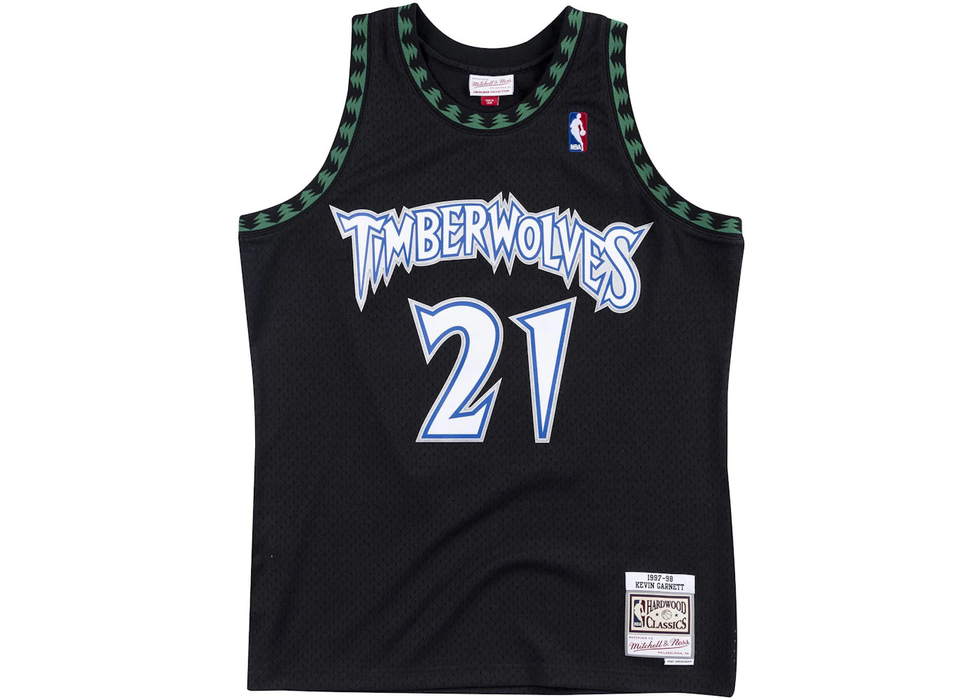 Mitchell & Ness Minnesota Timberwolves Alternate 1997-98 Kevin Garnett Swingman Jersey Black