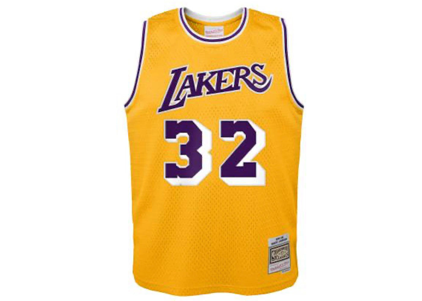 Mitchell & Ness NBA Kids Los Angeles Lakers Magic Johnson 1984- 1985 Swingman Home Jersey Light Gold