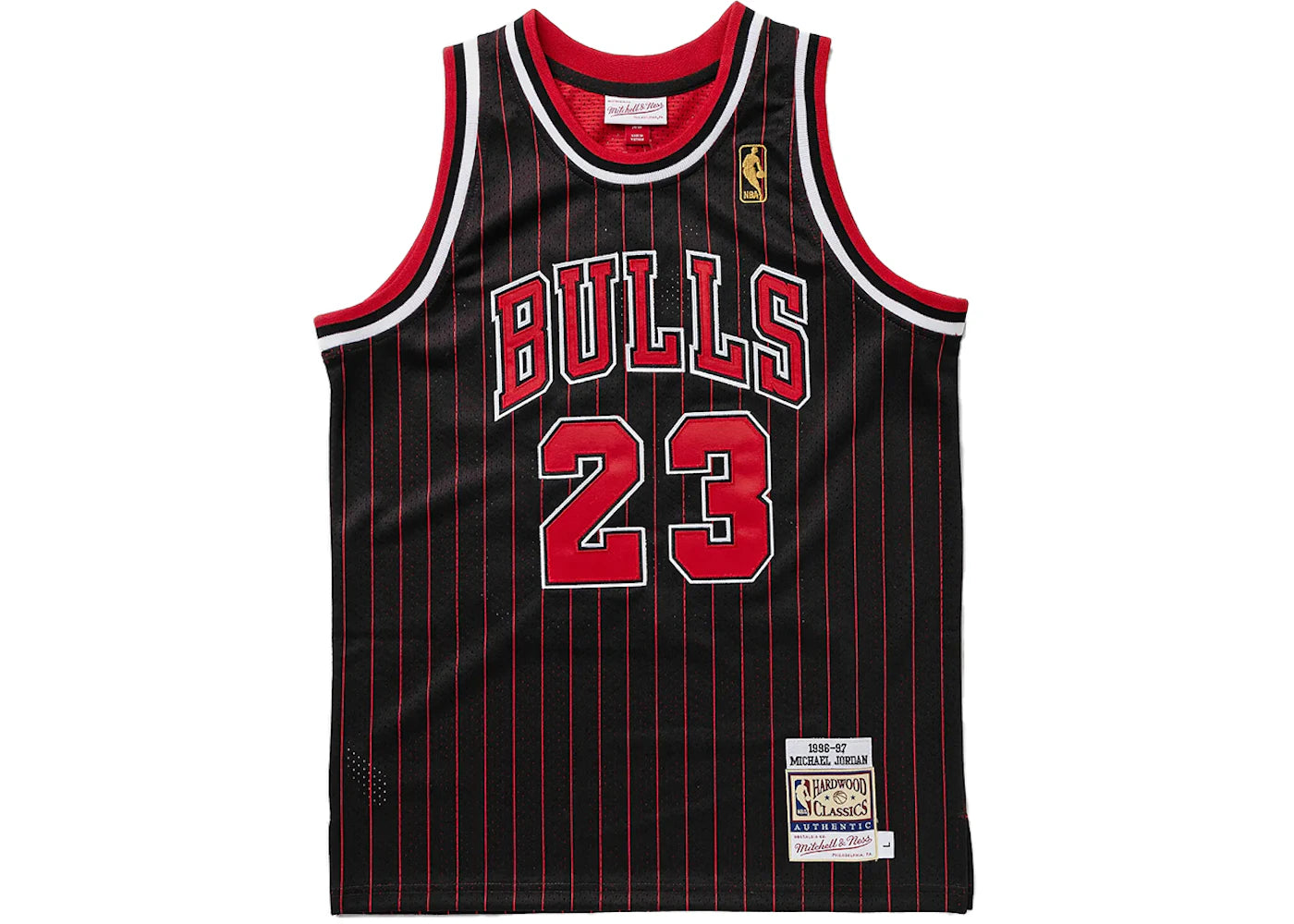 Mitchell & Ness NBA Kids Michael Jordan Chicago Bulls 1996-97 Alternate Authentic Jersey Black/Red/White