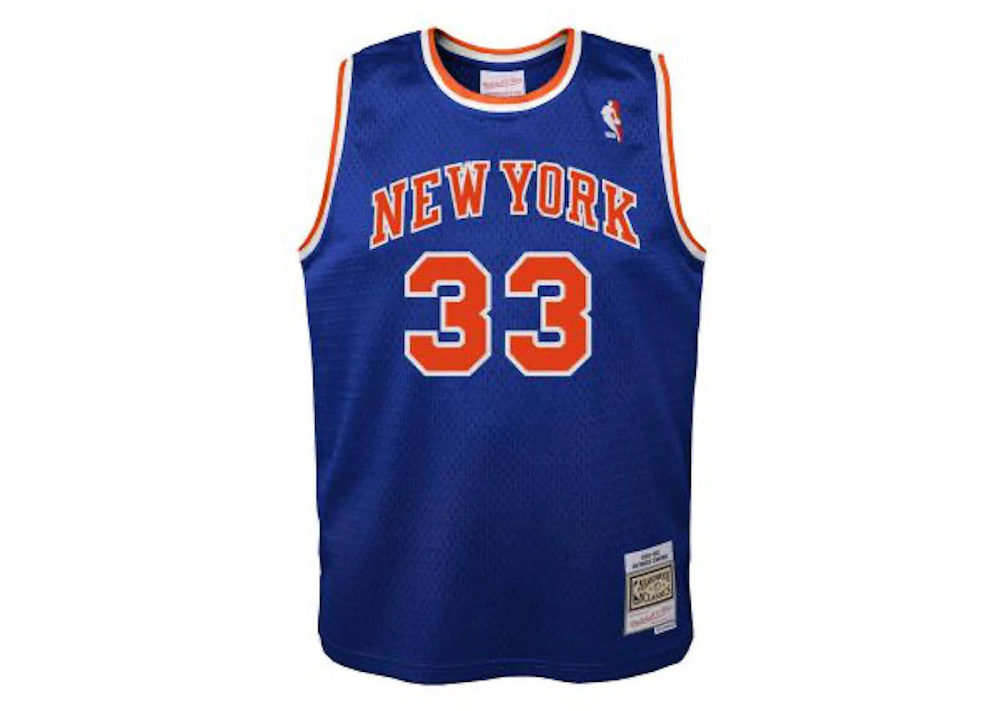 Mitchell & Ness NBA Kids New York Knicks Patrick Ewing 1991-1992 Swingman Road Jersey Blue/Orange