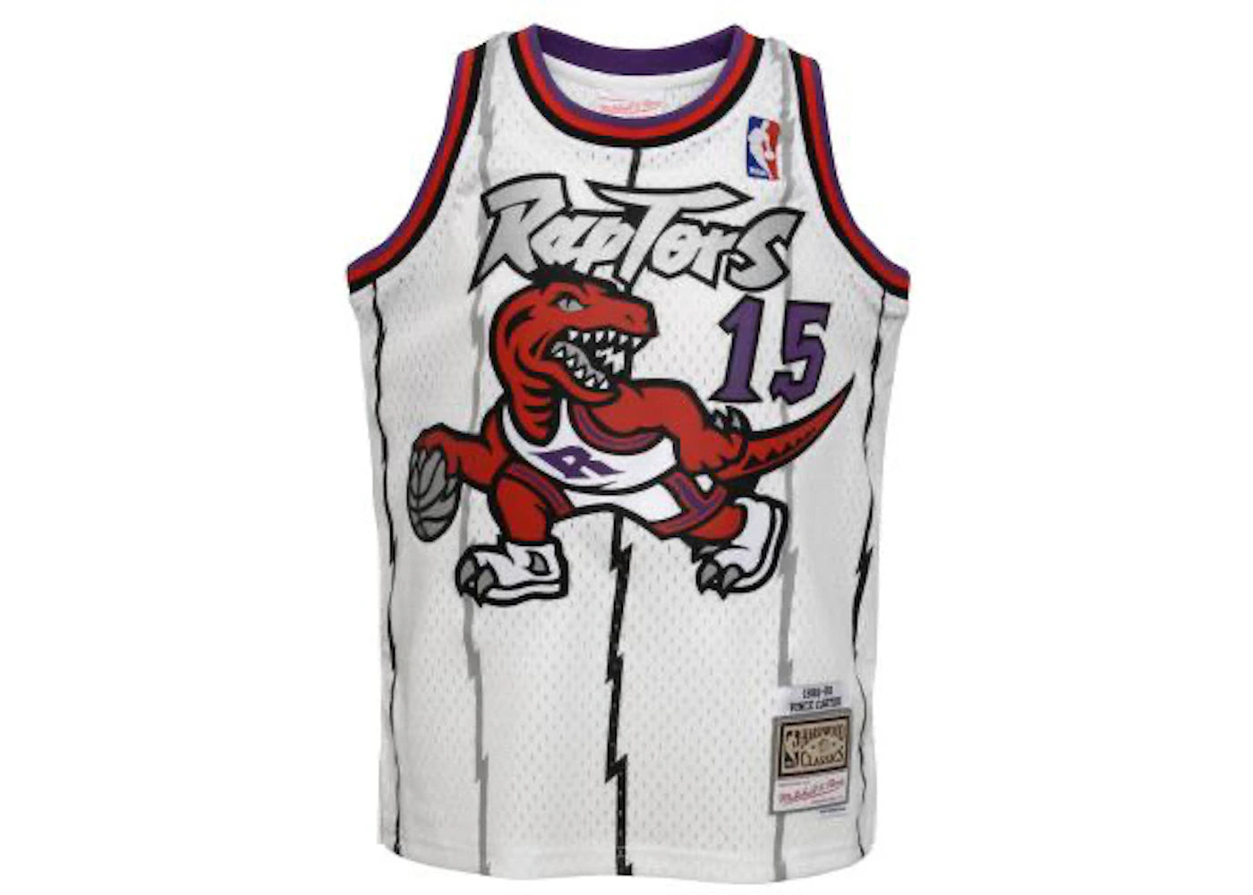 Mitchell & Ness NBA Kids Toronto Raptors Vince Carter 1998-99 Swingman Home Jersey White