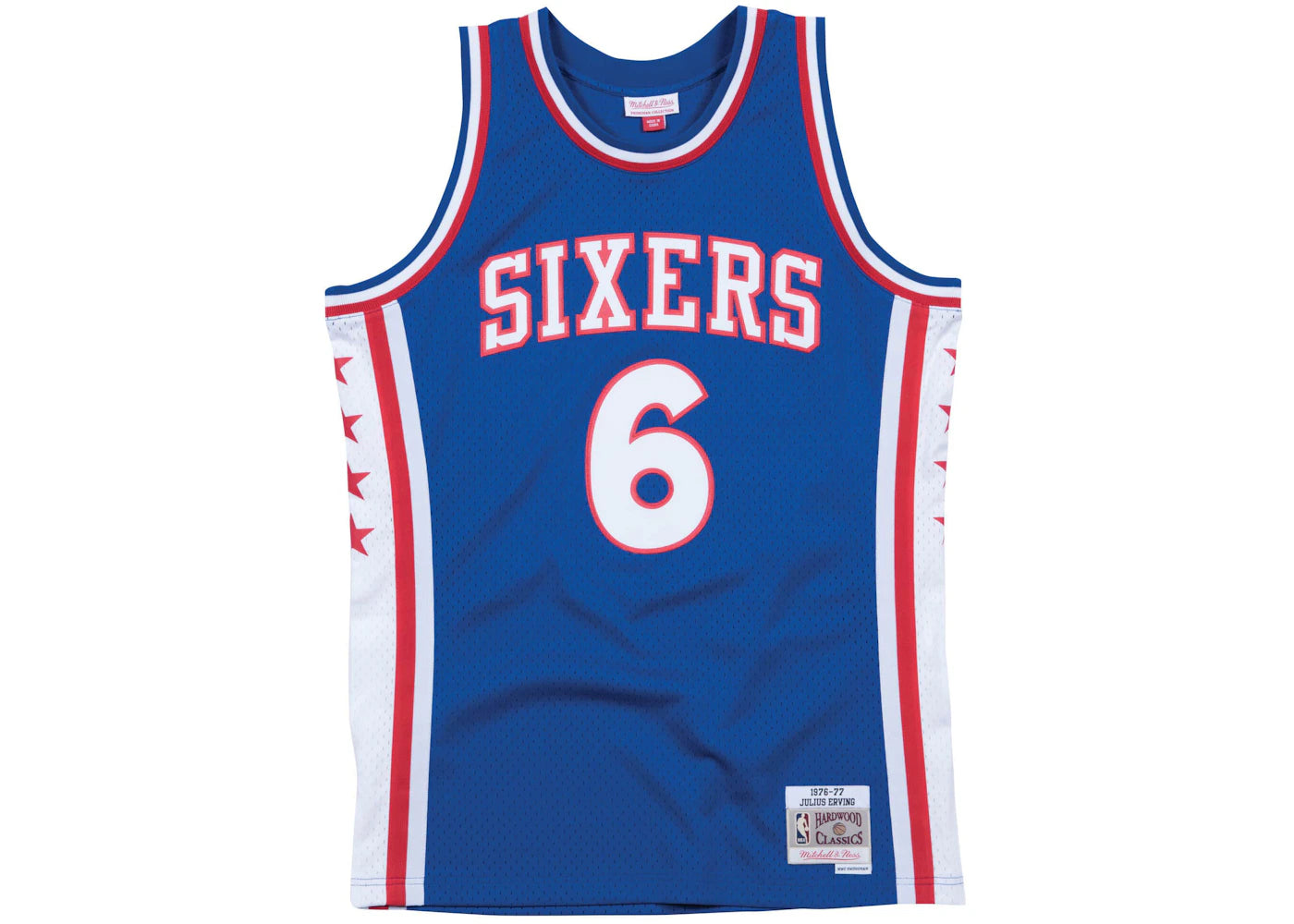 Mitchell & Ness Philadelphia 76ers 1976-77 Julius Erving Swingman Jersey Royal