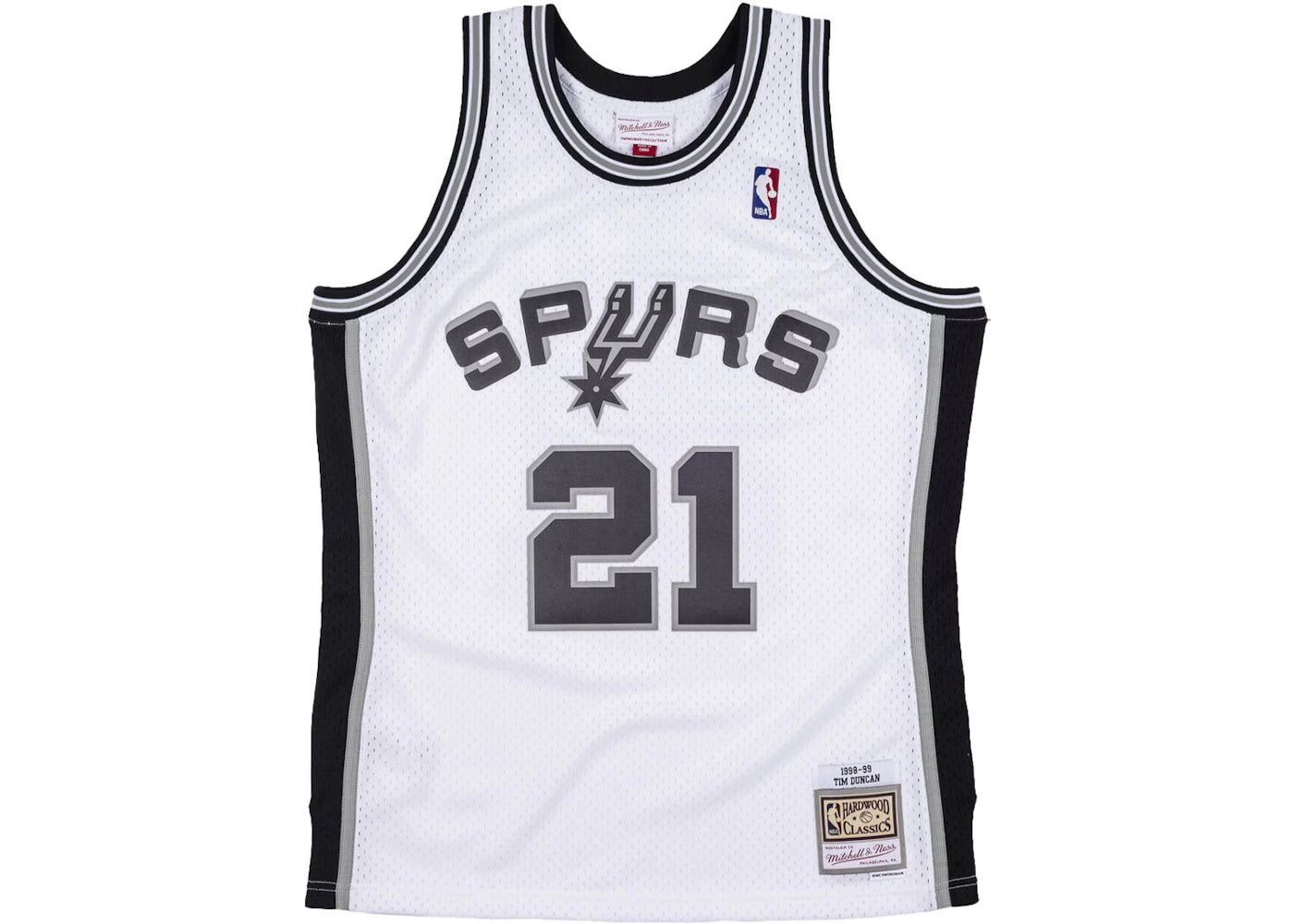 Mitchell & Ness San Antonio Spurs 1998-99 Tim Duncan Swingman Jersey White