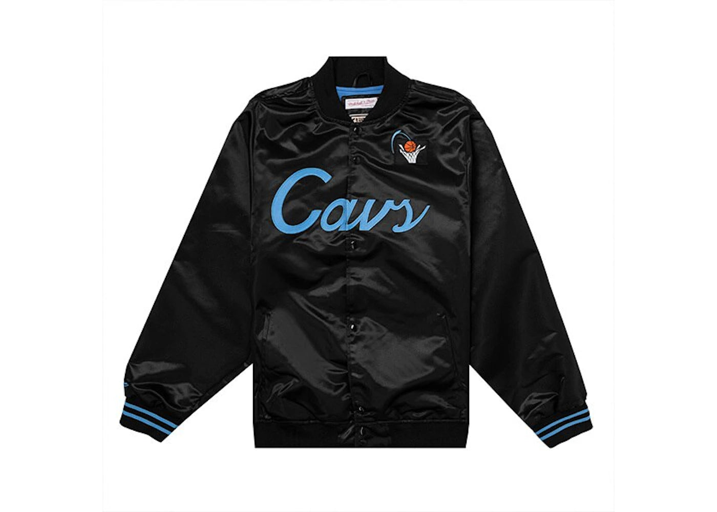 Mitchell & Ness x Cleveland Cavaliers 90s Satin Snap Jacket Black