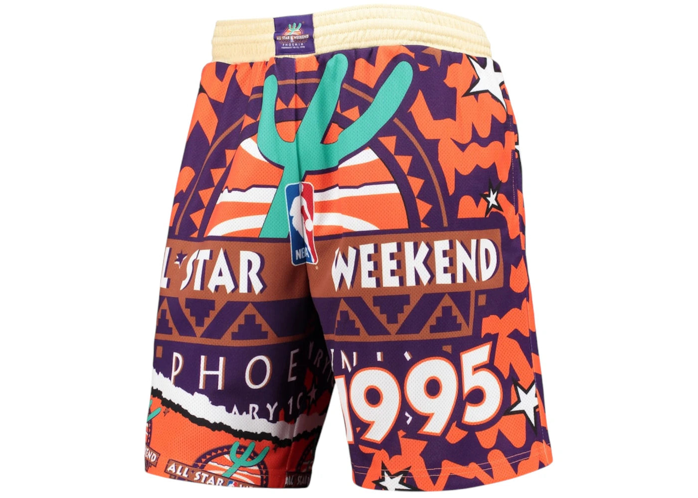 Mitchell & Ness x Mitchell & Ness Hardwood Classics 1995 All-Star Weekend Jumbotron 2.0 Mesh Shorts Orange