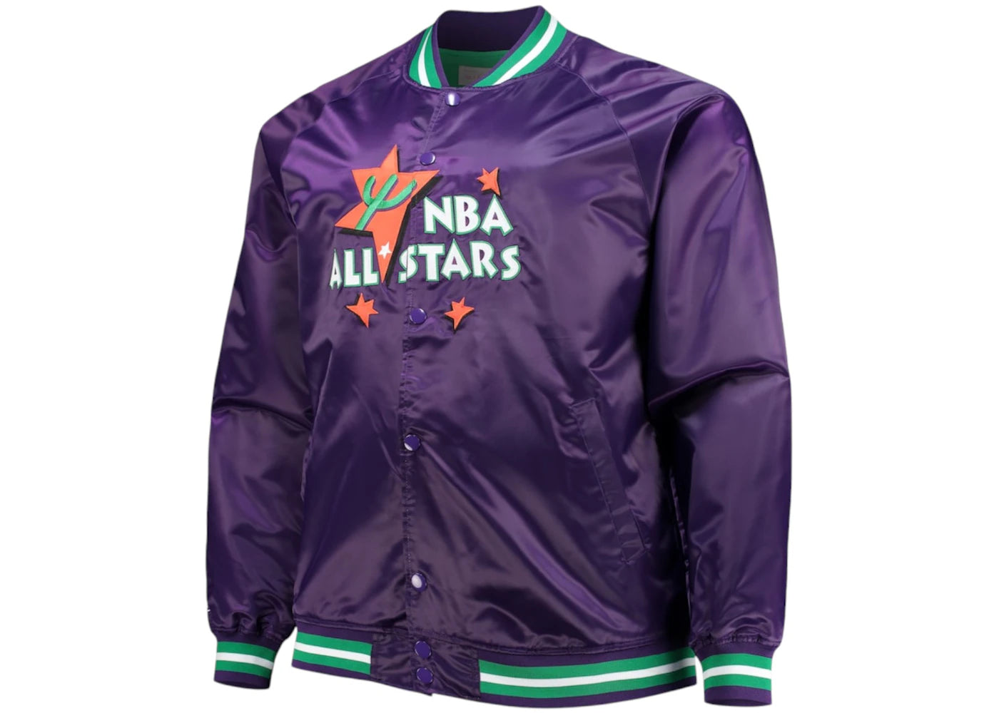 Mitchell & Ness x NBA Big & Tall 1995 All-Star Game Hardwood Classics Satin Full-Snap Jacket Purple