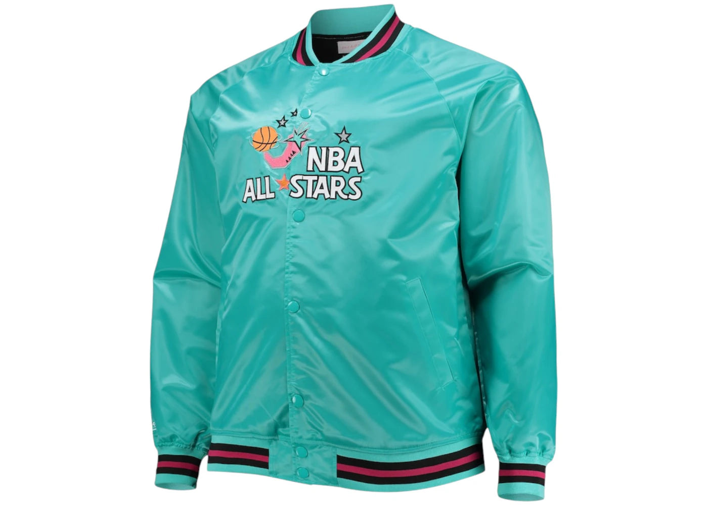 Mitchell & Ness x NBA Big & Tall 1996 All-Star Game Hardwood Classics Satin Full-Snap Jacket Teal