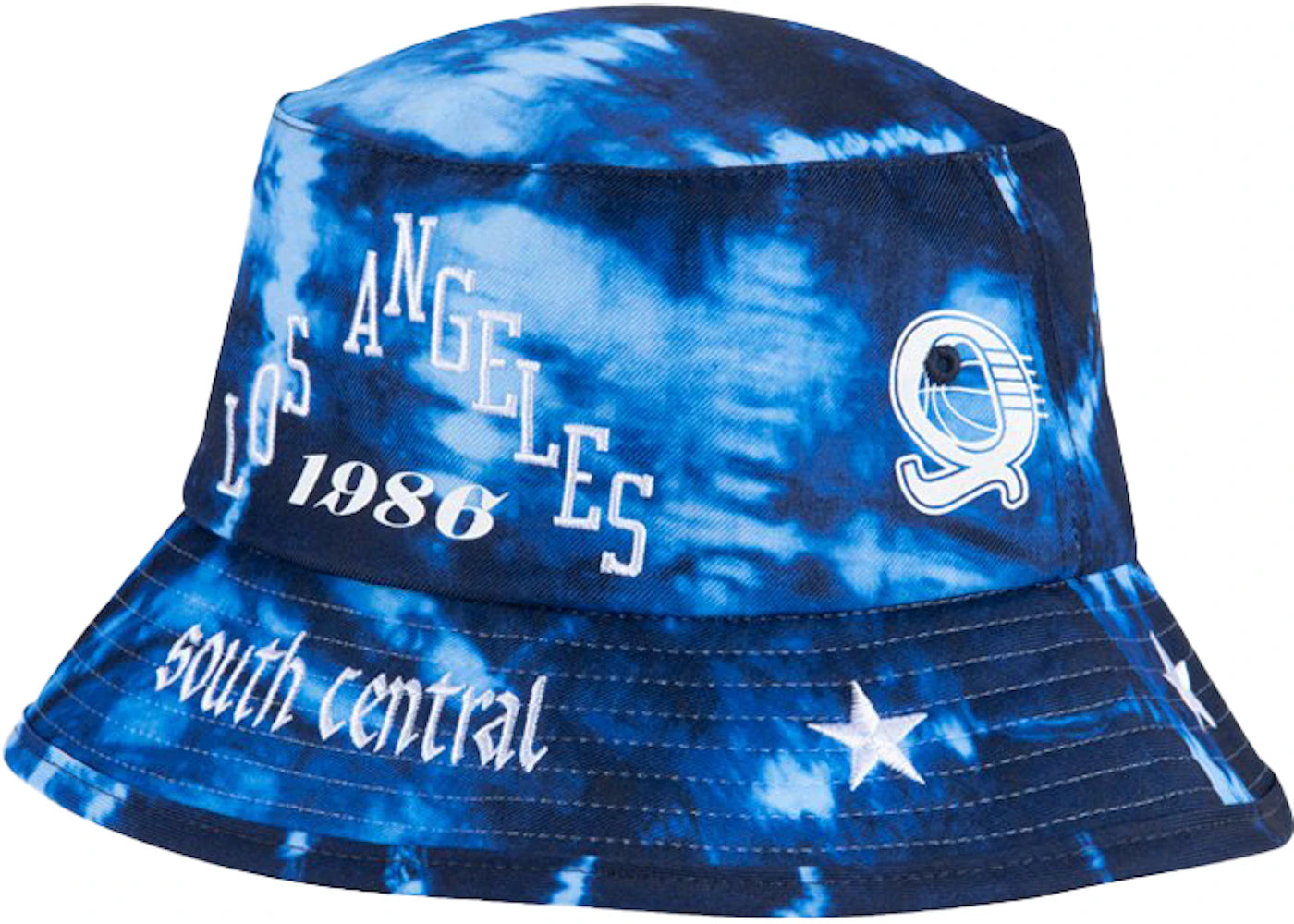 Mitchell & Ness x Schoolboy Q X Los Angeles Lakers Bucket Hat Blue Tie Dye