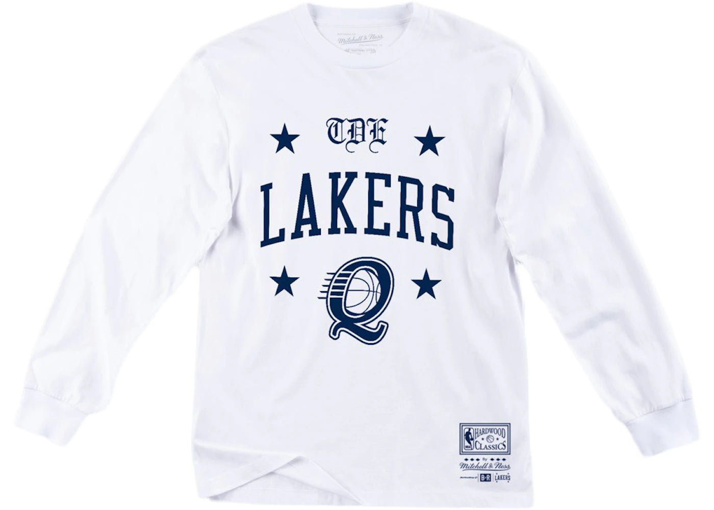 Mitchell & Ness x Schoolboy Q X Los Angeles Lakers Long Sleeve T-Shirt White