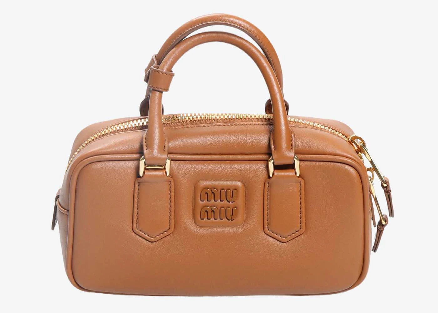 Miu Miu Arcadie Top Handle Cognac