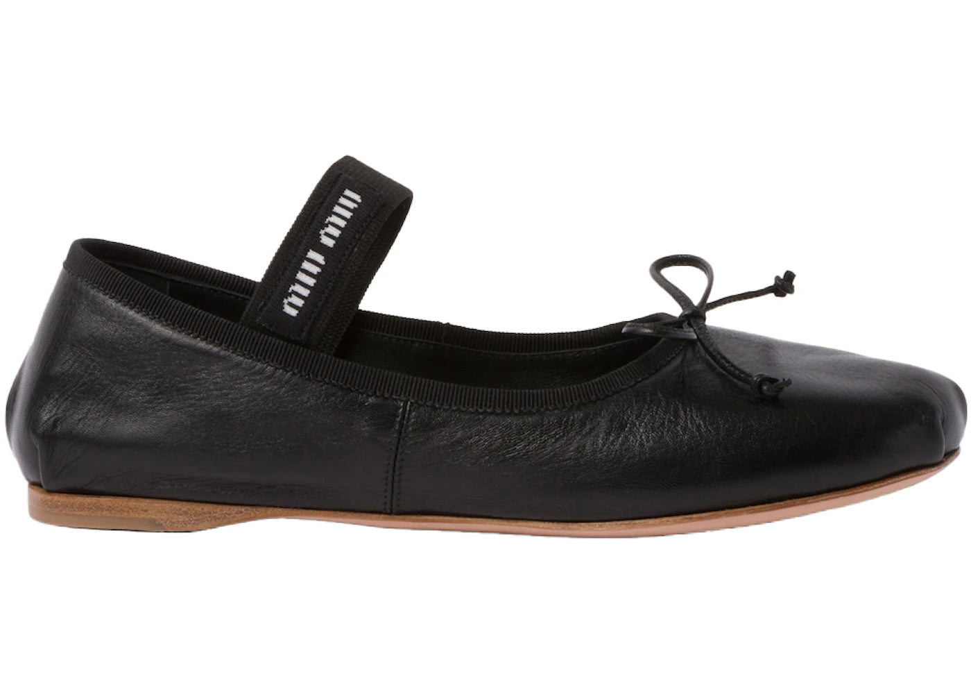 Miu Miu Ballerinas Black Leather