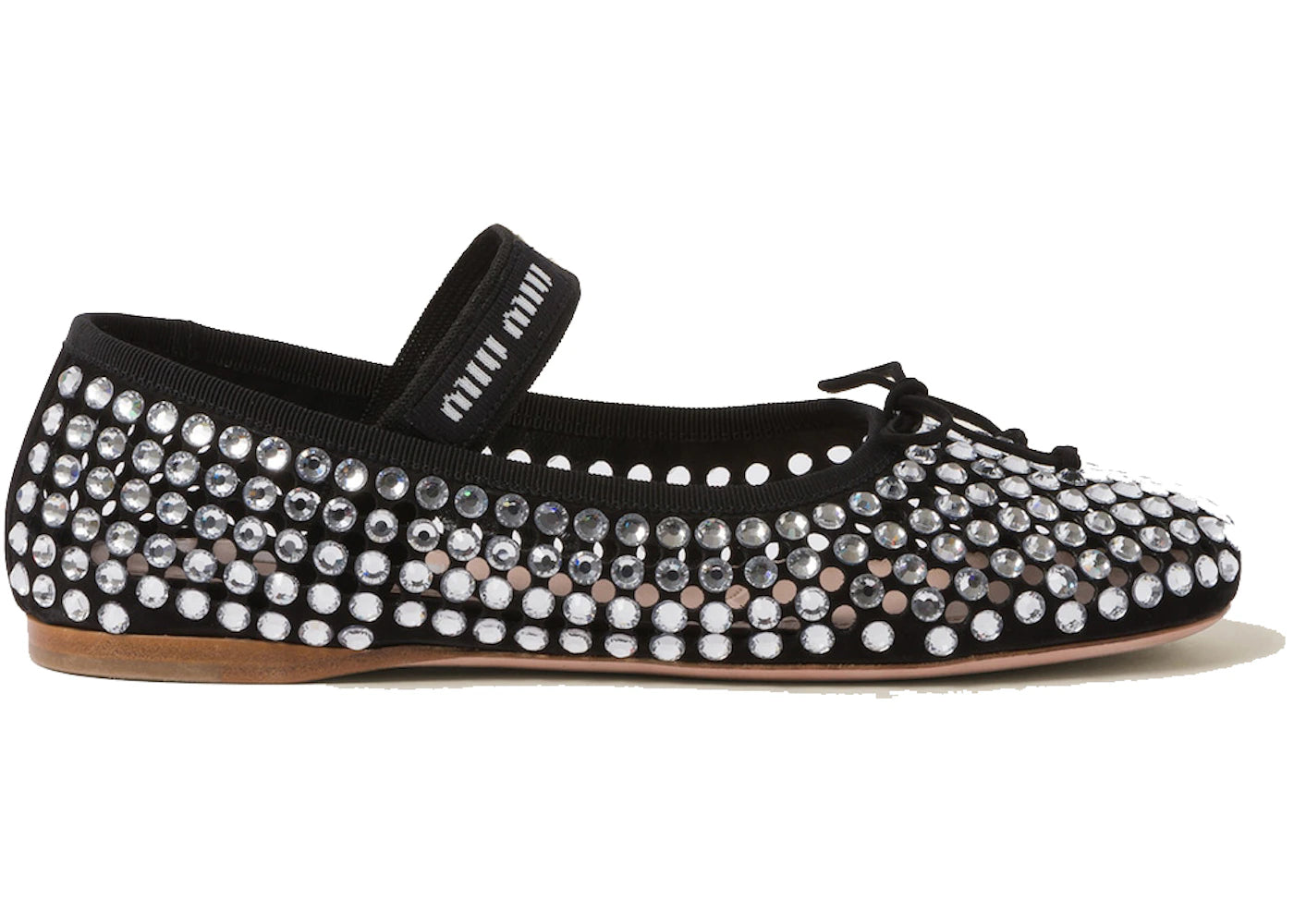 Miu Miu Ballerinas Black Satin