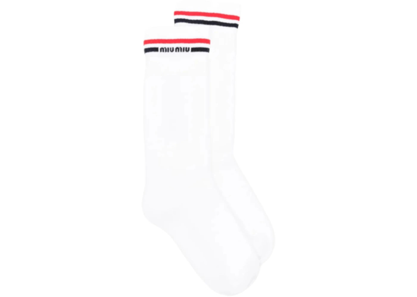Miu Miu Cotton Socks White/Red/Blue