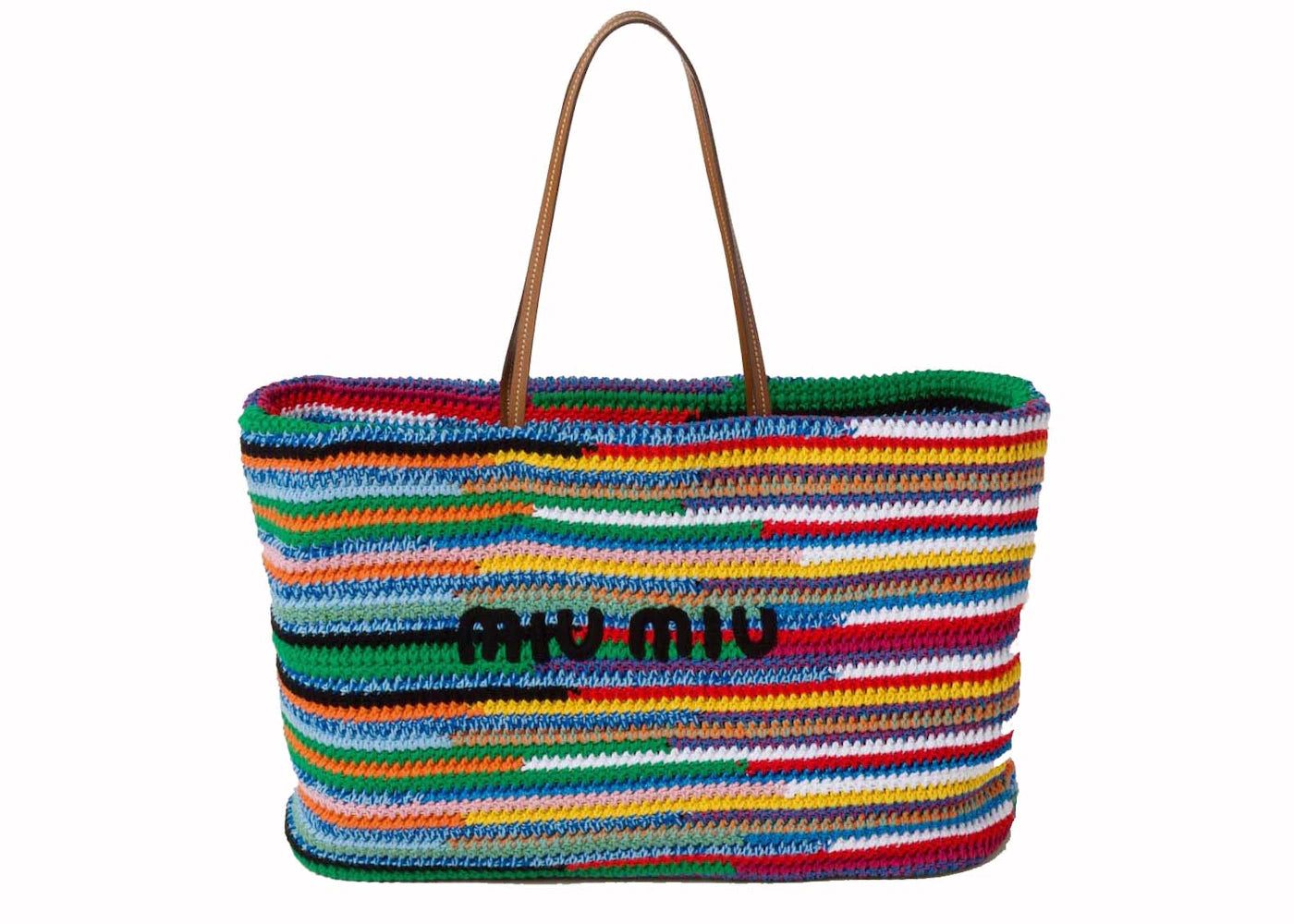 Miu Miu Crochet Tote Bag Multicolor