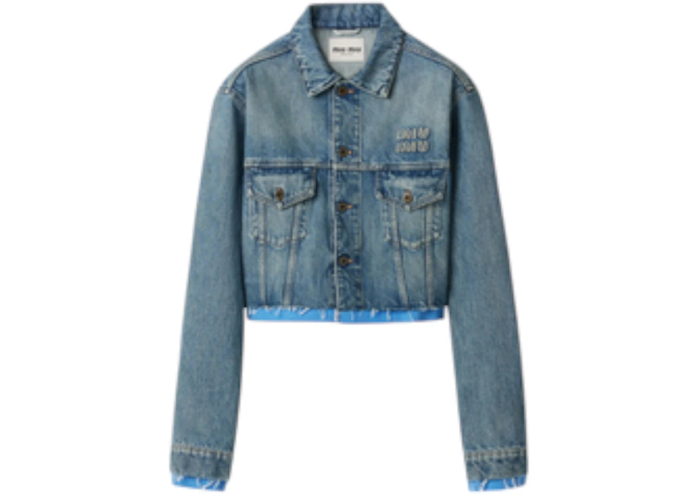 Miu Miu Denim Cropped Jacket Denim