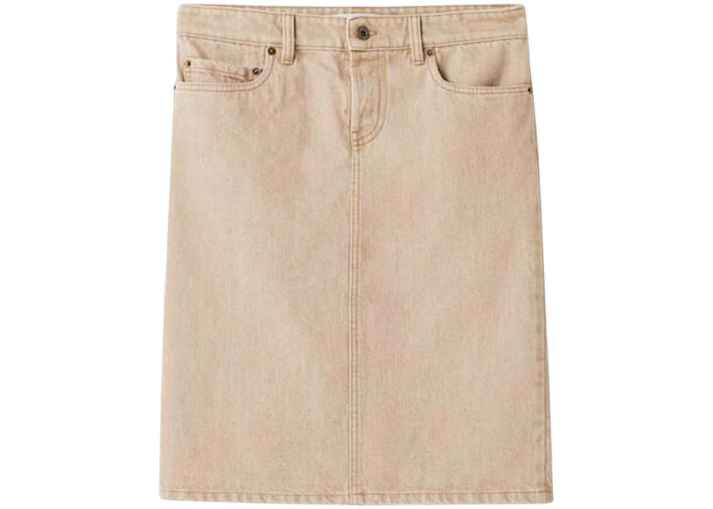 Miu Miu Denim Pencil Skirt Beige