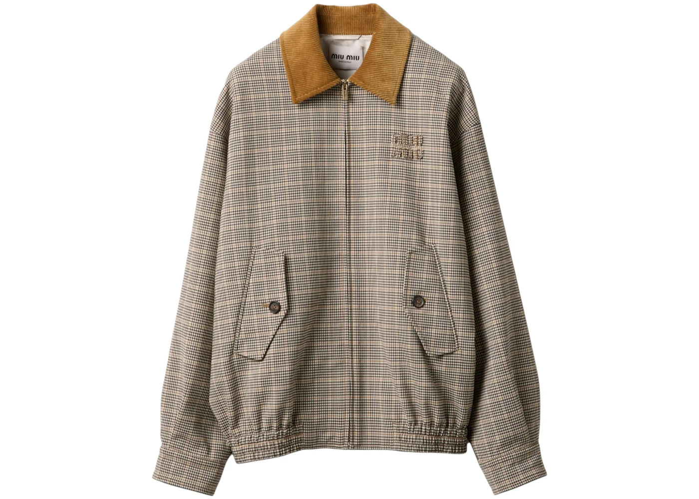 Miu Miu Double Check Jacket Cacao