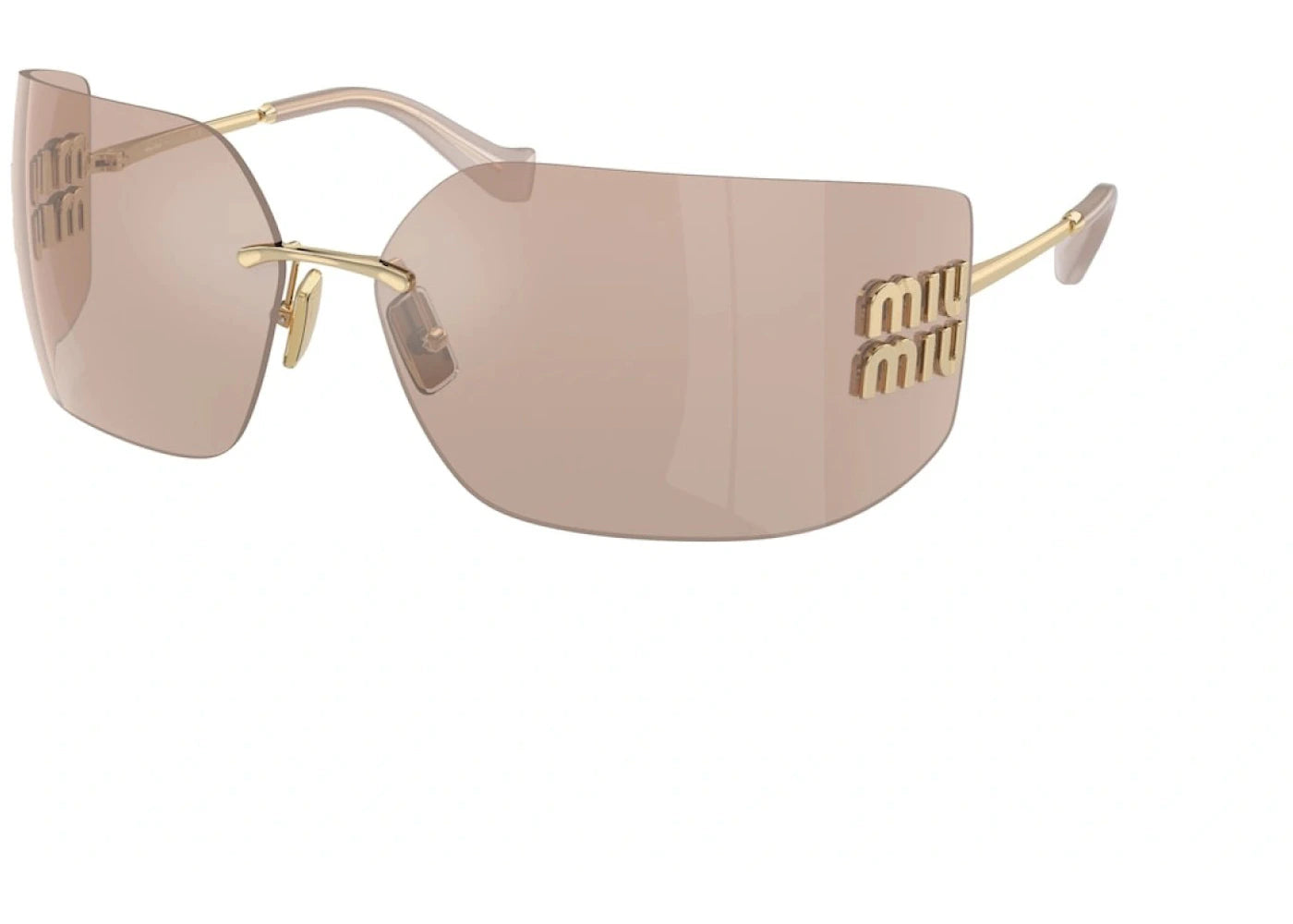 Miu Miu Irregular Sunglasses Gold (0MU 54YS ZVN20F)