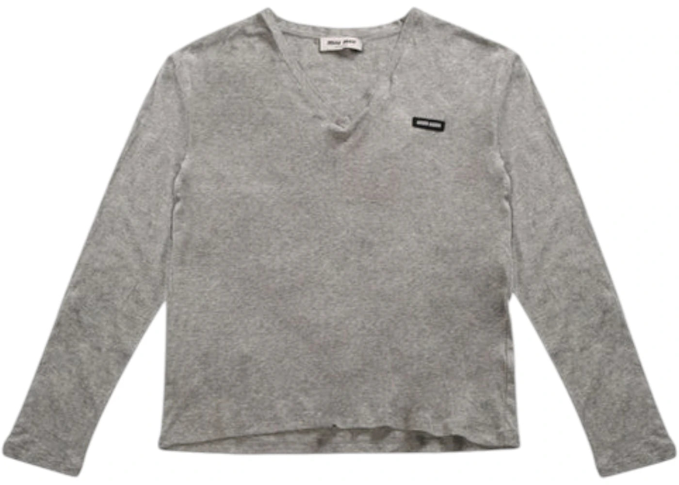 Miu Miu Jersey Polo Shirt Grey