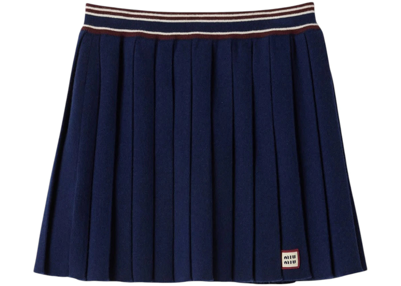 Miu Miu Wool Cashmere Skirt Navy