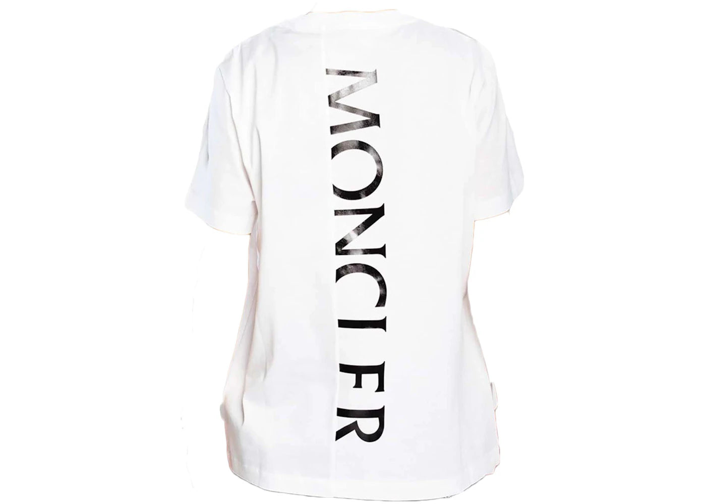 Moncler Back Vertical Logo Mens T-Shirt White