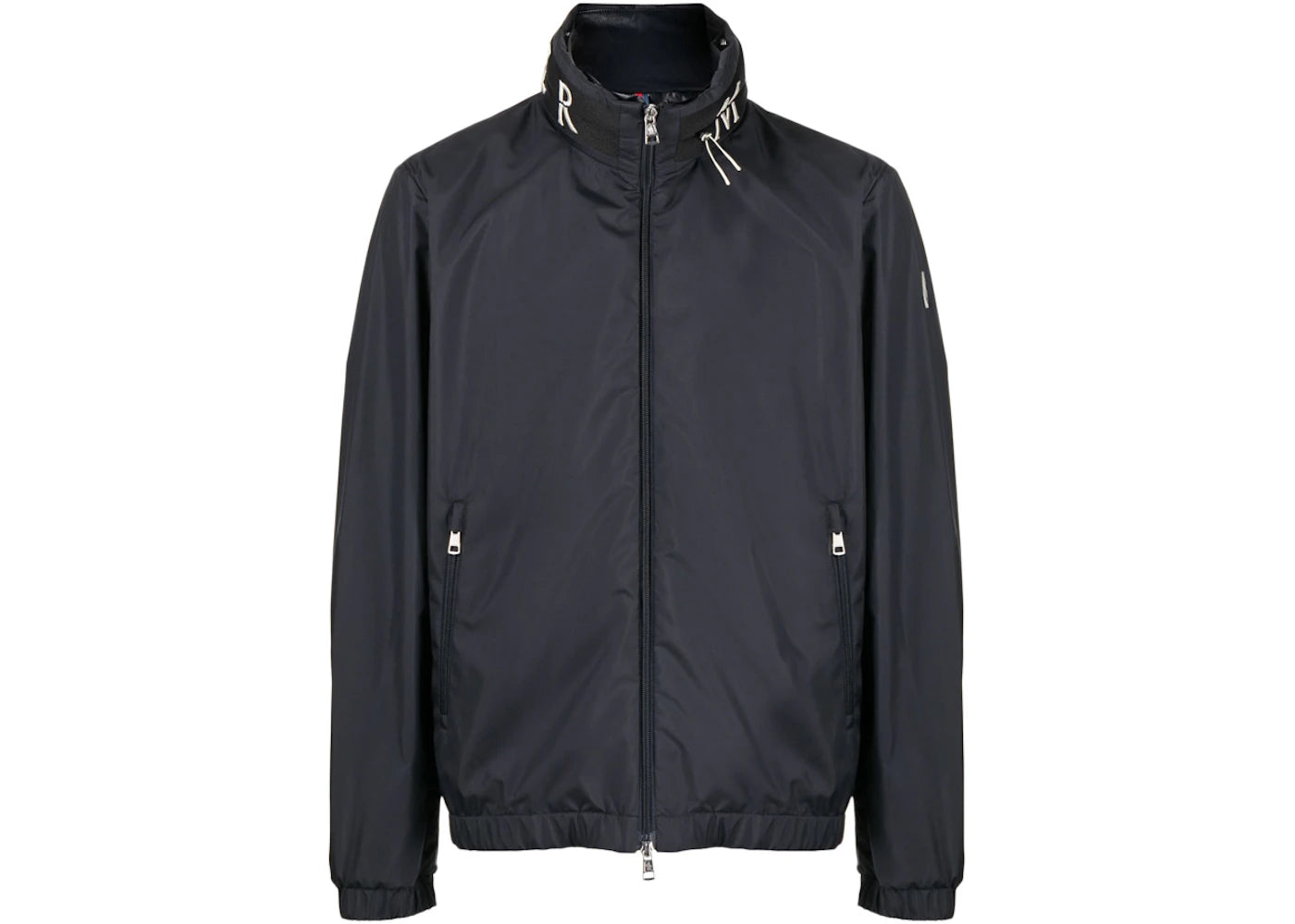 Moncler Beid Concealed-Hood Zip-Up Jacket Navy Blue