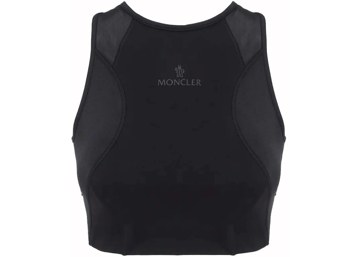 Moncler Black Logo Sports Bra Black