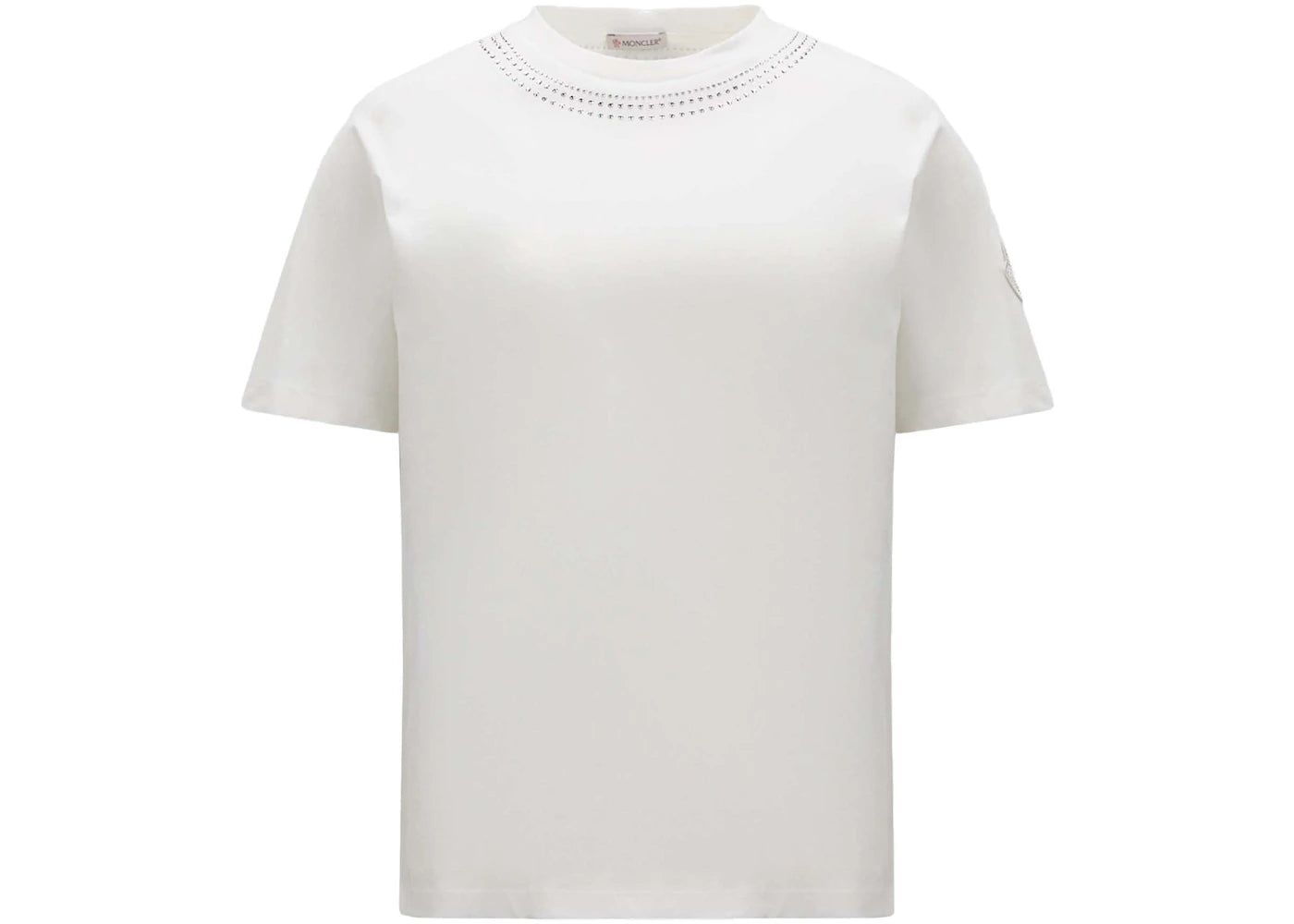 Moncler Crystal Encrusted T-Shirt White